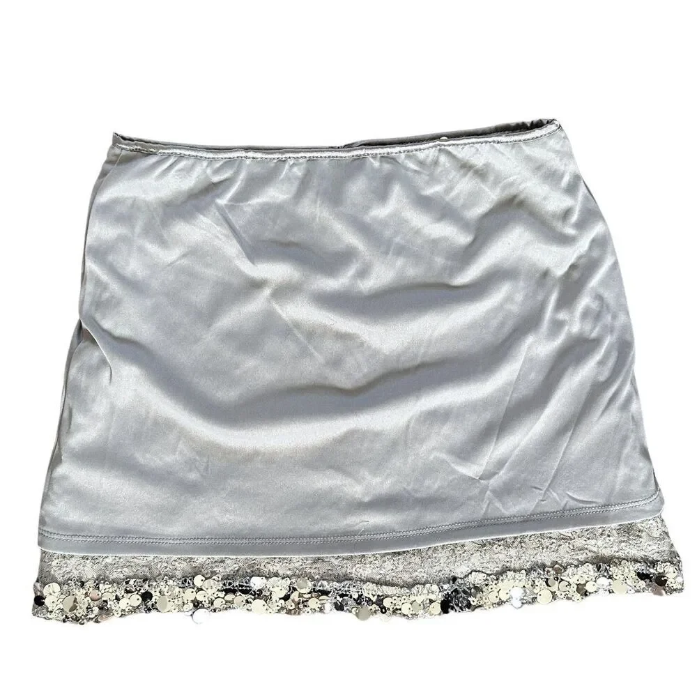 Art Class Silver Sequin Mini Skirt Girls XL 14 Holiday School Party Sparkly - Picture 8 of 8